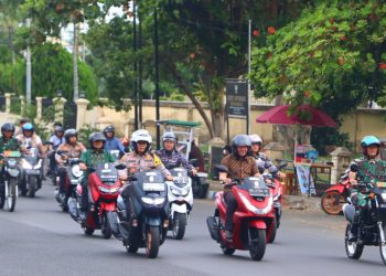 Deklarasi Pemilu Damai, Kapolda Bengkulu Bersama FKPD Kirab  Bareng Bikers