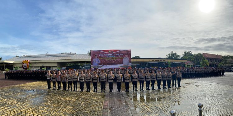 Kapolda Bengkulu Pimpin Apel Pergeseran Pasukan Pengamanan Tahapan Pungut Suara Pemilukada Serentak 2024