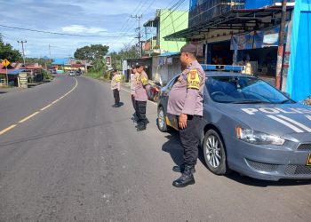 Cegah Bali, Polsek Selupu Gelar Patroli