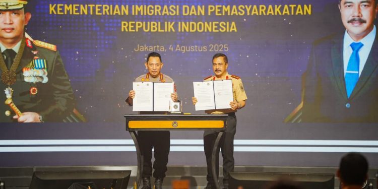 Teken Nota Kesepahaman dengan Kementerian Imipas, Kapolri Harap Sinergisitas Makin Optimal