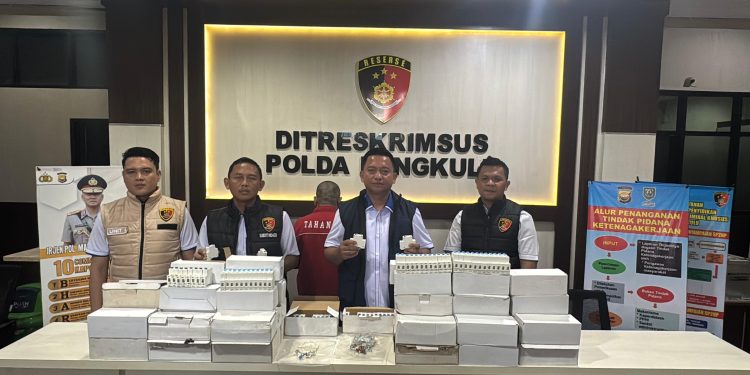 Polda Bengkulu Tangkap Tersangka Pengedar MCB Kelistrikan Palsu