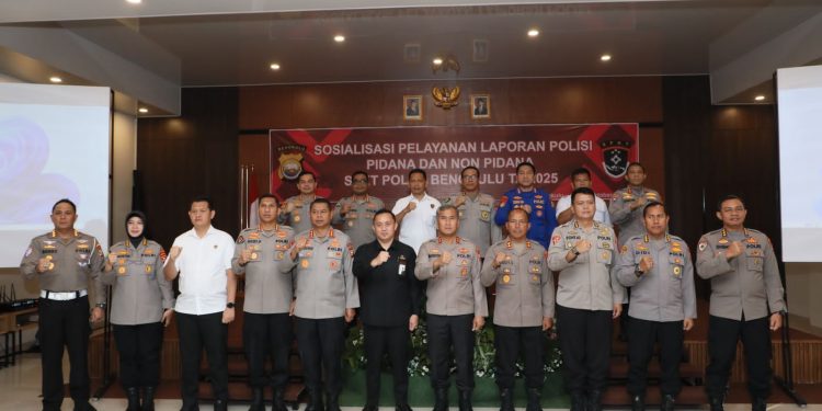 Polda Bengkulu Gelar Sosialisasi Laporan Polisi Pidana dan Non Pidana, Kapolda Tekankan Respons Cepat dan Humanis