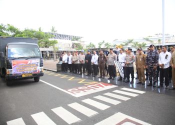 Polda Bengkulu Lepas Bantuan Logistik ke Tiga Provinsi Terdampak Bencana