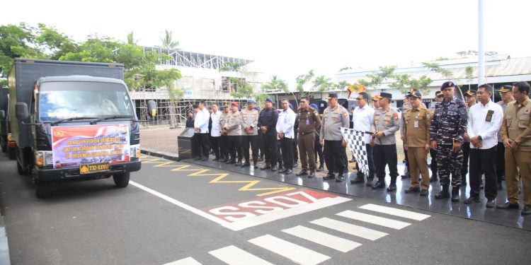 Polda Bengkulu Lepas Bantuan Logistik ke Tiga Provinsi Terdampak Bencana