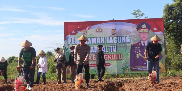 Penanaman Jagung Kuartal IV, Kapolda Bengkulu Tegaskan Komitmen Ketahanan Pangan Serta Panjatkan Doa untuk Korban Bencana di Aceh, Sumbar, dan Sumut