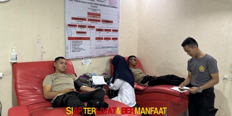 Aksi Kemanusiaan Direktorat Samapta Polda Bengkulu, Donor Darah untuk Masyarakat