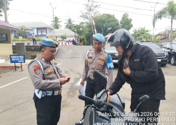 Disiplin Dimulai dari Internal, Polda Bengkulu Laksanakan Pemeriksaan Kelengkapan Kendaraan Anggota