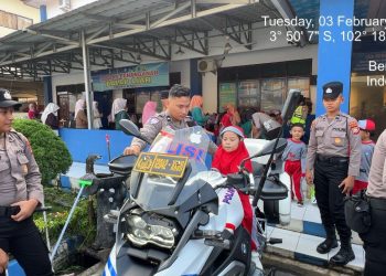 Belajar Sambil Bermain, Siswa TK Tunas Harapan Kenal Polisi di Ditlantas Polda Bengkulu