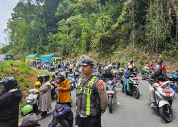 Polantas Sigap Amankan Pemangkasan Pohon di Perbatasan Kepahiang–Bengkulu Tengah