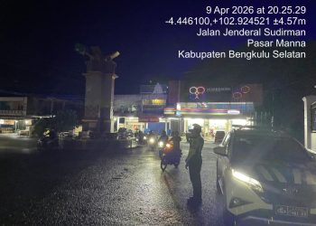 Satlantas Polres Bengkulu Selatan Intensifkan Blue Light Patrol, Simpang Adipura Aman dan Kondusif