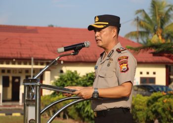 Wakapolres Kepahiang Pimpin Apel Pagi, Tekankan Disiplin Personel dan Kepedulian Lingkungan