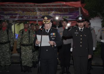 Khidmat di Tengah Malam, Kapolres Kepahiang Pimpin Apel Kehormatan dan Renungan Suci