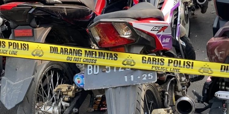 Kembali Tertibkan Knalpot Brong, Polresta Bengkulu Amankan Puluhan Kendaraan Tidak Sesuai Spektek