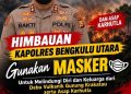 Antisipasi Debu Vulkanik dan Asap Karhutla, Kapolres Bengkulu Utara Imbau Warga Gunakan Masker