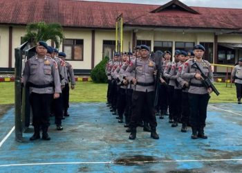 Latihan PHH Batalyon A Pelopor Fokuskan Disiplin dan Kekompakan Tim