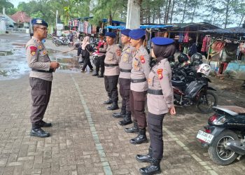 Ciptakan Rasa Aman, Pospam Pantai Zakat Laksanakan Pengamanan Wisata