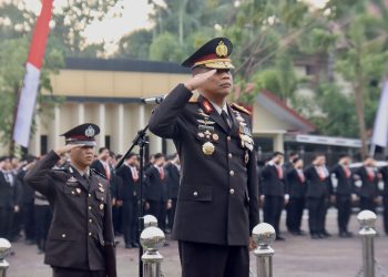 Wakapolda Bengkulu Pimpin Upacara Peringatan HUT ke-81 RI di Lapangan Anton Soedjarwo Polda Bengkulu