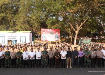 Sinergi untuk Pemilu Damai, Kapolda Bengkulu Bersama Stakeholder Gelar Simulasi Sispamkota