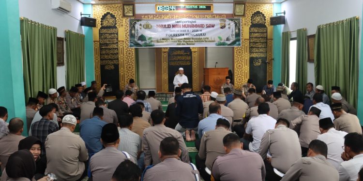 Polresta Bengkulu Peringati Maulid Nabi Muhammad SAW, Teladani Akhlak Rasulullah dalam Pelaksanaan Tugas