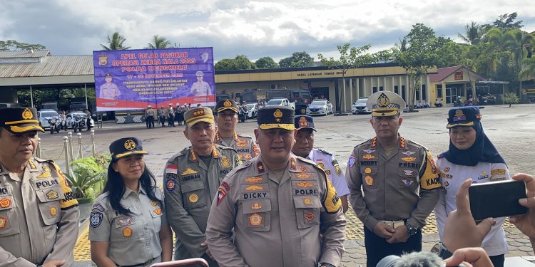 Wakapolda Bengkulu Pimpin Apel Gelar Pasukan Operasi Zebra Nala 2025