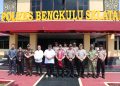 Kunker ke Polres Bengkulu Selatan, Kapolda Bengkulu Tanam Jagung dan Beri 6 Penekanan Kepada Personel