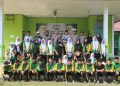 Polres Bengkulu Tengah Bersama Tim Gabungan Padamkan Kebakaran Lahan di Kembang Seri