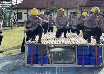 Antisipasi Banjir, Satbrimob Polda Bengkulu Melalui Batalyon A Pelopor Siapkan Rakit Darurat