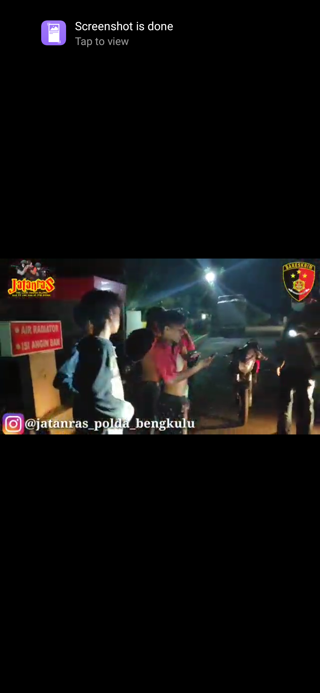 Patroli malam, Unit Jatanras Polda Bengkulu Bubarkan 2 Kelompok Pemuda