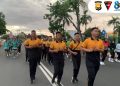 Brimob Polda Bengkulu Turut Meriahkan Fun Run Peringatan HUT ke-80 Korem 041/Gamas