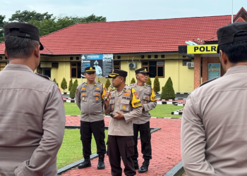 Wakapolres Mukomuko Pimpin Apel Pagi, Tekankan Kesiapan pengamanan Kampanye