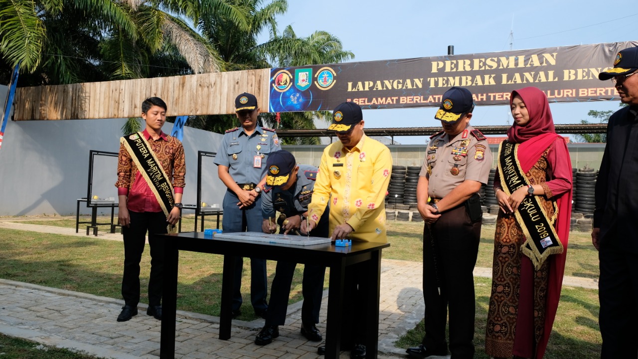 Kompak, FKPD Provinsi Bengkulu Hadiri Peresmian Lapangan Tembak Lanal Bengkulu