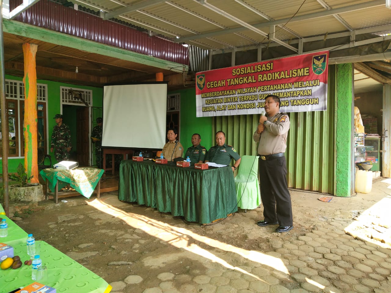 Sinergitas TNI/POLRI, Anggota Sat Binmas Jadi Narasumber Sosialisasi Cegah Tangkal Radikalisme