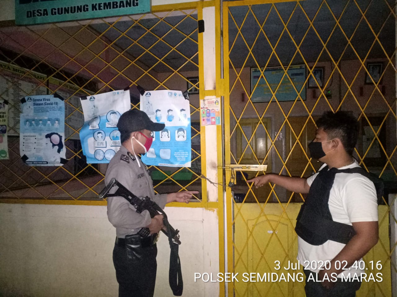 Rumah Plt Kades Gunung Kembang Dipasang Kawat oleh OTD, Polsek SAM Polda Bengkulu Tingkatkan Patroli
