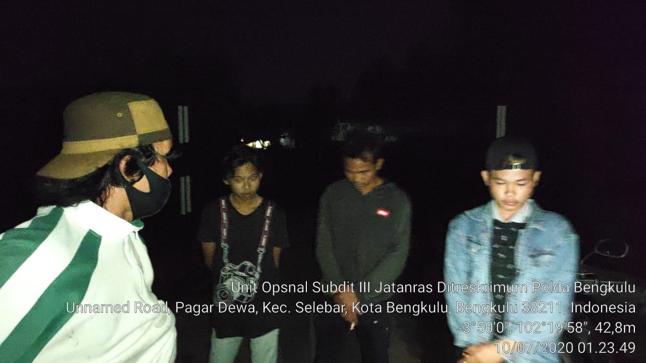 Cegah Terjadinya Tindakan Pidana, Unit Opsnal Subdit Jatanras Polda Bengkulu Gencar Lakukan Patroli