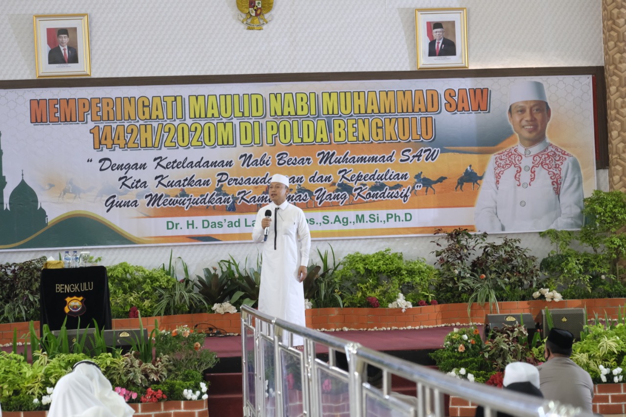 Peringati Maulid Nabi Muhammad SAW 1442 H, Polda Bengkulu Undang Ustadz Das’ad Latif