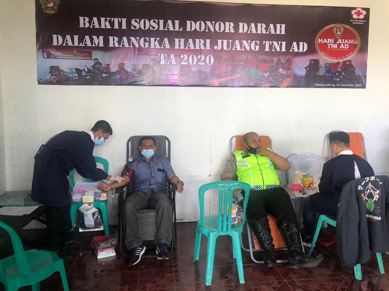 Sinergitas TNI/POLRI, Polres RL Ikut Donor Darah Peringati Hari Juang TNI AD