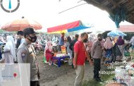 Sambang Pasar, Bhabinkamtibmas Himbau Prokes