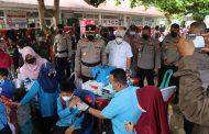Terhubung Kapolri, Wakapolda Bengkulu Tinjau Vaksinasi di SD 65 Sukaraja
