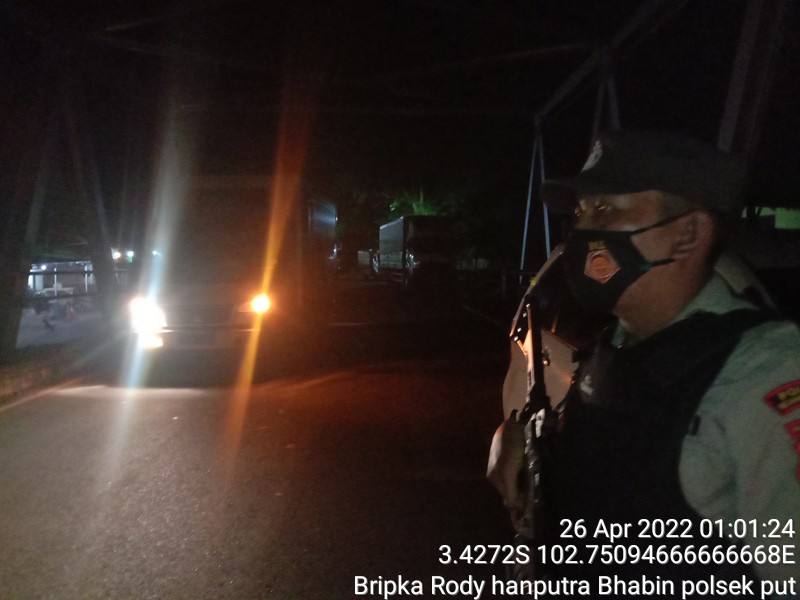 Jelang Lebaran, Polsek PUT Tingkatkan Patroli di Jalan Lintas Curup-Lubuklinggau