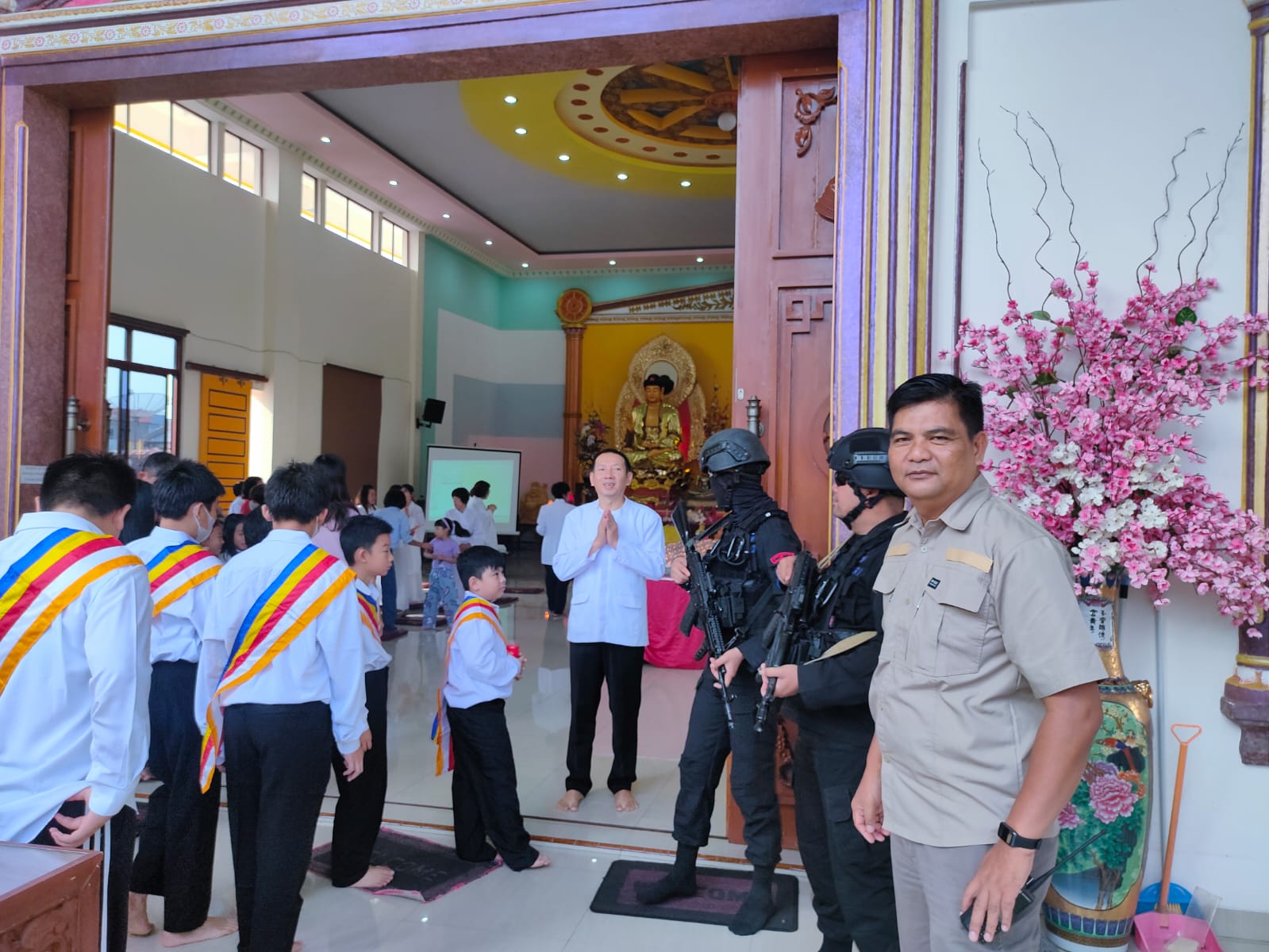 Sinergitas TNI/Polri, Gelar Pengamanan Perayaan Hari Raya Waisak di Rejang Lebong