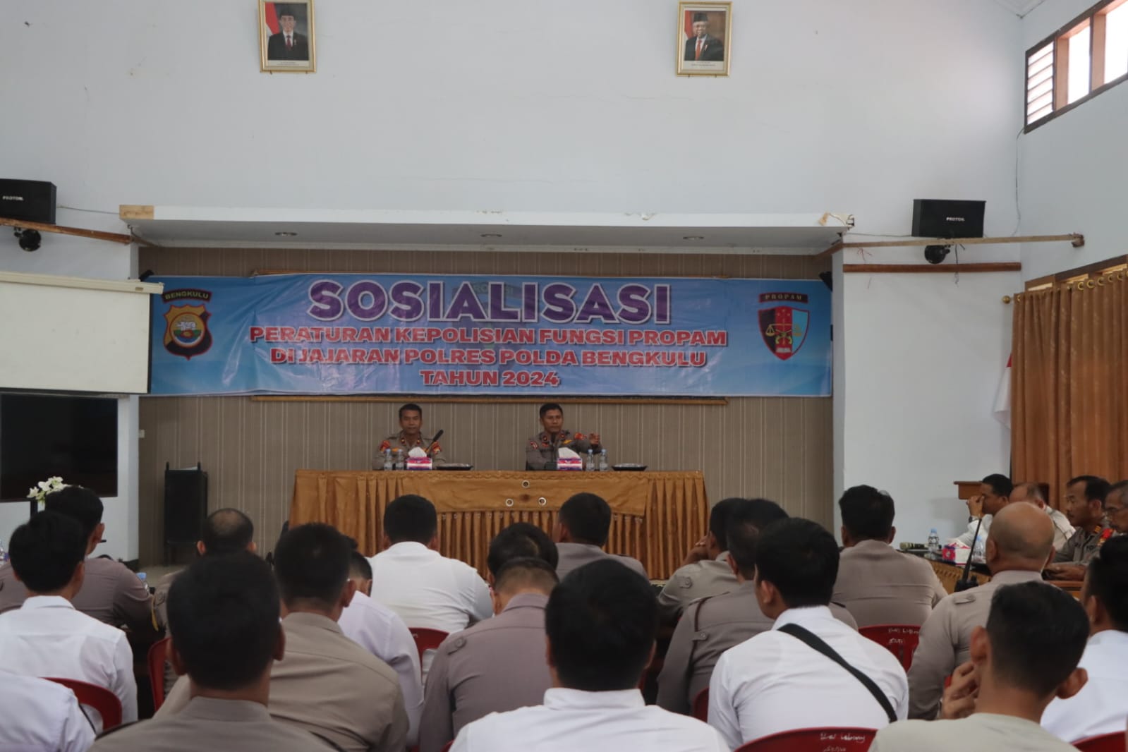 Bid Propam Polda Bengkulu Sosialisasi Perpol dan Pembinaan Etika Profesi di Polres Lebong