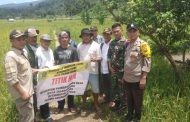 Bhabinkamtibmas Polsek Rimbo Pengadang Monitoring Titik Nol Pembangunan di Desa Talang Donok I