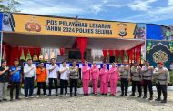 Kunjungan Ibu ketua Cabang Bhayangkari Seluma di Posyan Tais Simpang Enam Seluma
