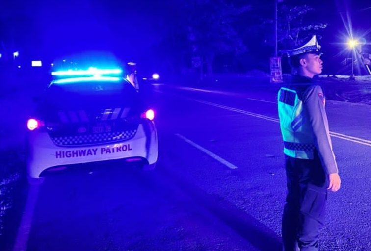 Cegah Aksi Balap Liar, Sat Lantas Polresta Bengkulu Gelar Patroli Blue Light