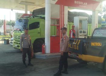 Patroli Dialogis, Polsek Maje Awasi Pendistribusian BBM SPBU Air Numan Jaya