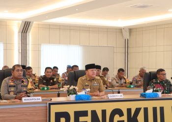 Polda Bengkulu Ikuti Grand Launching Aplikasi Pelayanan Perizinan Penyelenggaraan Event yang Dipimpin Langsung oleh Presiden RI melalui Zoom Meeting