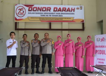 Dalam Rangka Hari Bhayangkara Ke-78, Polres Kepahiang Laksanakan Kegiatan Bakti Kesehatan Donor Darah