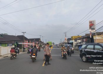 Polsek Curup Gelar Kegiatan Pengaturan Strong Point di Wilayah Hukum Selupu Rejang