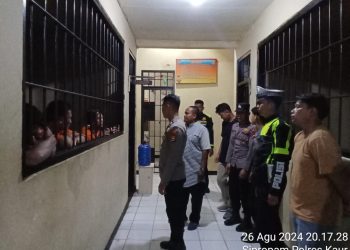 Piket Pawas Polres Kaur Cek dan Kontrol Ruang Tahanan