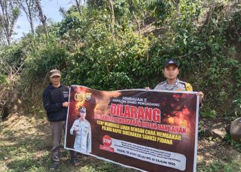 Antisipasi Karhutla, Bhabinkamtibmas Polsek Rimbo Pengadang Sosialisasi di Desa Talang Donok